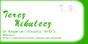 terez mikulecz business card